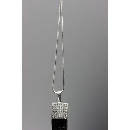 Stříbrný náhrdelník Swarovski ELEMENTS Čtverec