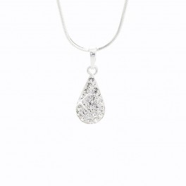 Stříbrný náhrdelník ve tvaru kapky s kameny Swarovski®