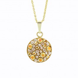 Stříbrný náhrdelník Rivoli Extramix 14 s kameny Swarovski® v barvě zlata
