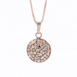 Stříbrný náhrdelník Rivoli Extramix 14 s kameny Swarovski® v barvě růžového zlata