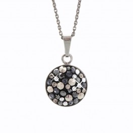Stříbrný náhrdelník Rivoli Extramix 14 s kameny Swarovski® v barvě Rhutenia