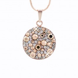 Stříbrný náhrdelník Rivoli Extramix 18 s kameny Swarovski® v barvě růžového zlata