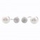 Stříbrné dvojnáušnice (AG 925/1000) zdobené křišťálovými kameny a perlami od společnosti Swarovski®