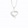 Stříbrný náhrdelník Duté srdce zdobený křišťálovými kameny Swarovski®
