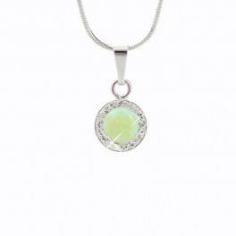 Stříbrný náhrdelník s Opálky s obtahem a povrchovou úpravou Rhodium zdobené křišťálovými kameny Swarovski®