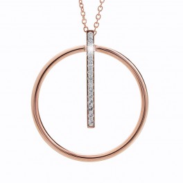 Ocelový náhrdelník ve tvaru kruhu s třpytivými kameny od společnosti Swarovski®